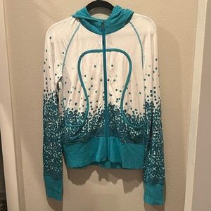 696. Lululemon Jacket (aqua/white)